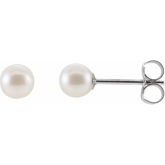 Oceana Glow - 14K Cultured White Freshwater Pearl Earrings