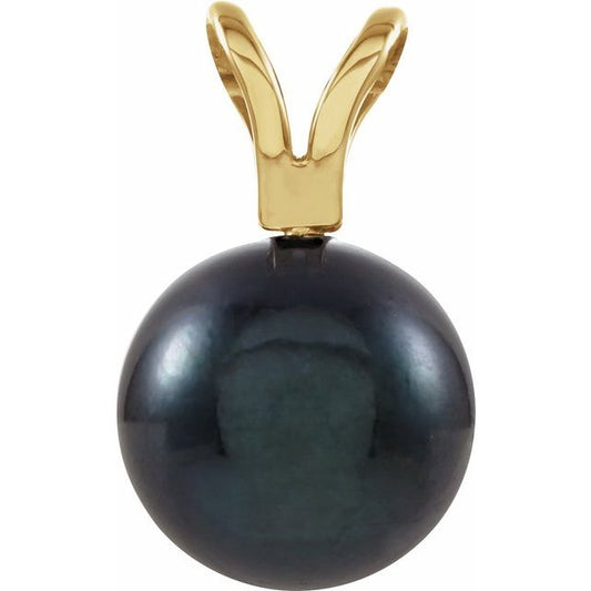 Oceana Abyss - 14K Cultured Black Akoya Pearl Pendant