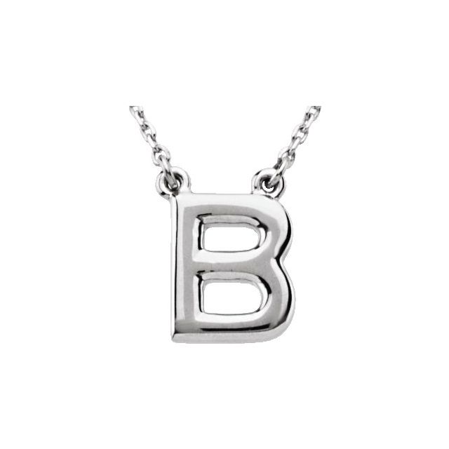 Lettered Elegance – 14K Block Initial Necklace