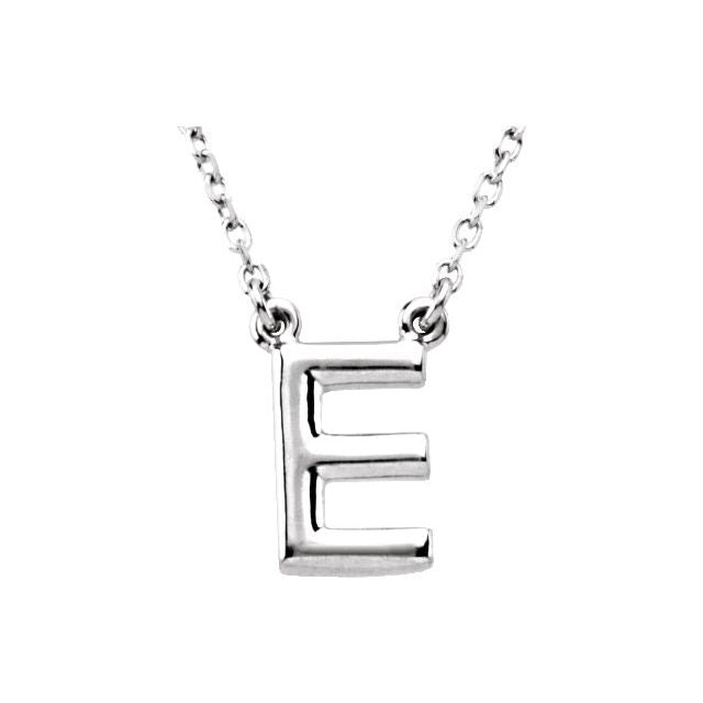 Lettered Elegance – 14K Block Initial Necklace