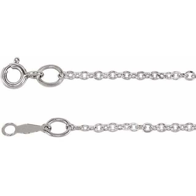 Sterling Silver 1.75 mm Cable 16" Chain