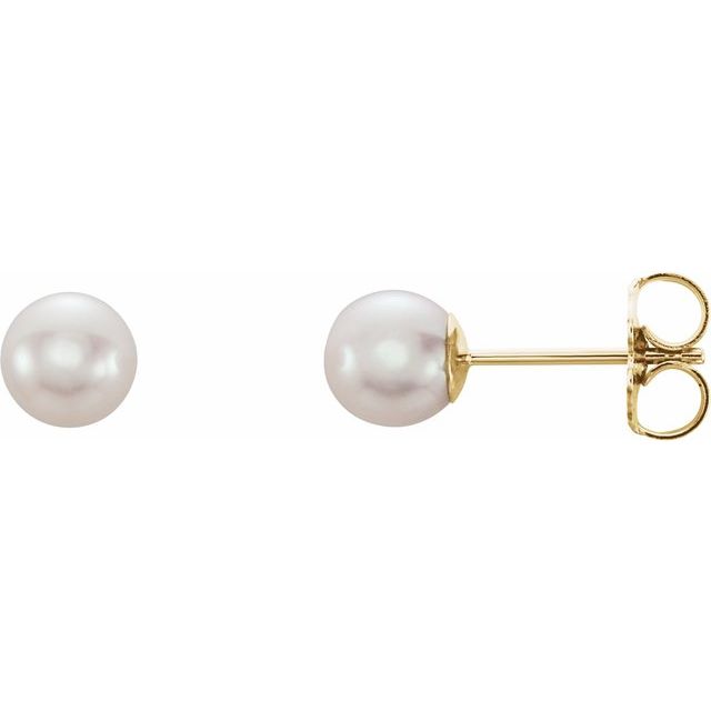 Oceana Glow - 14K Cultured White Freshwater Pearl Earrings