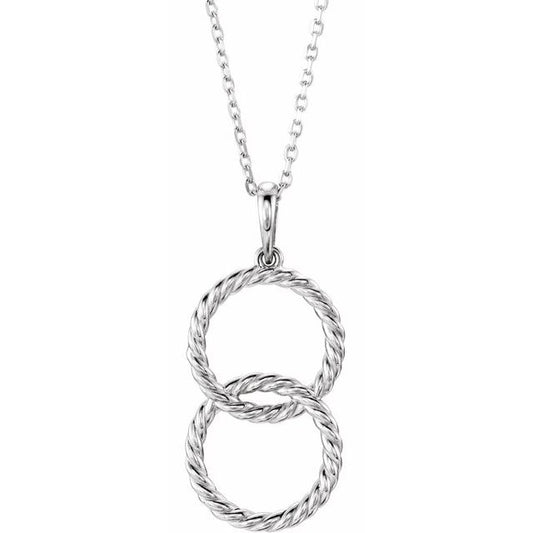 14K Interlocking Circle 16-18" Necklace