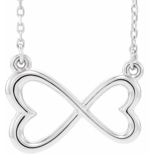 14K Infinity-Inspired Heart 16-18" Necklace