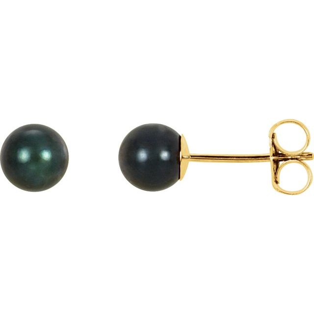 Oceana Abyss –  Cultured Akoya Pearl Earrings