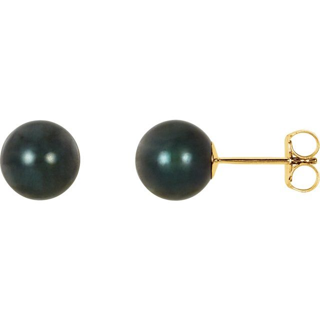 Oceana Abyss –  Cultured Akoya Pearl Earrings