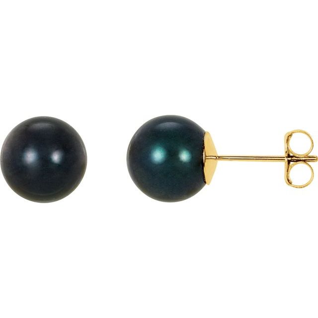 Oceana Abyss –  Cultured Akoya Pearl Earrings