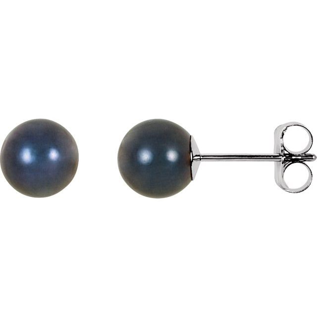 Oceana Abyss –  Cultured Akoya Pearl Earrings