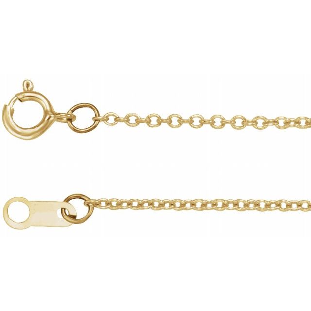 18K 1 mm Cable Chain