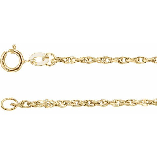 14K 1.5 mm Rope Chain