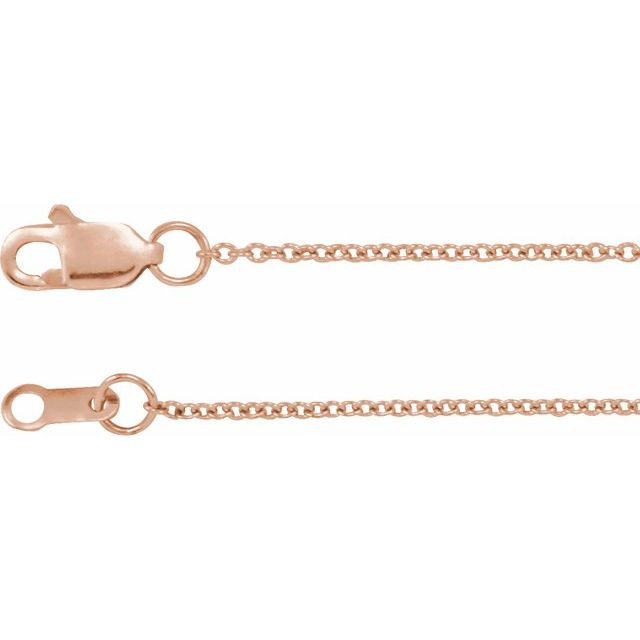 14K 1 mm Cable Chain