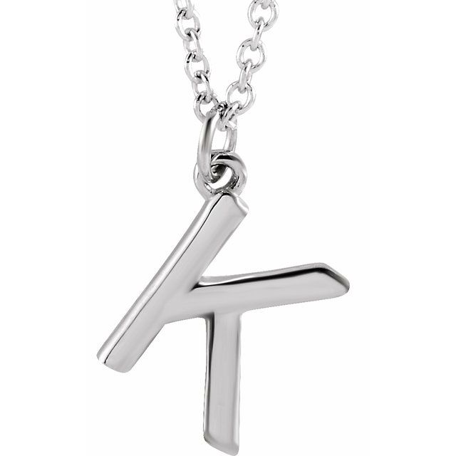 14K Initial Dangle 18" Necklace