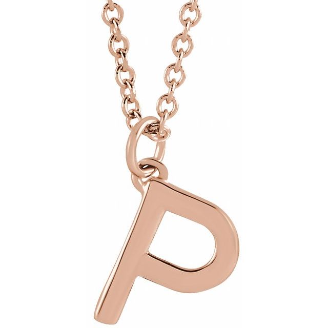 14K Initial Dangle 18" Necklace