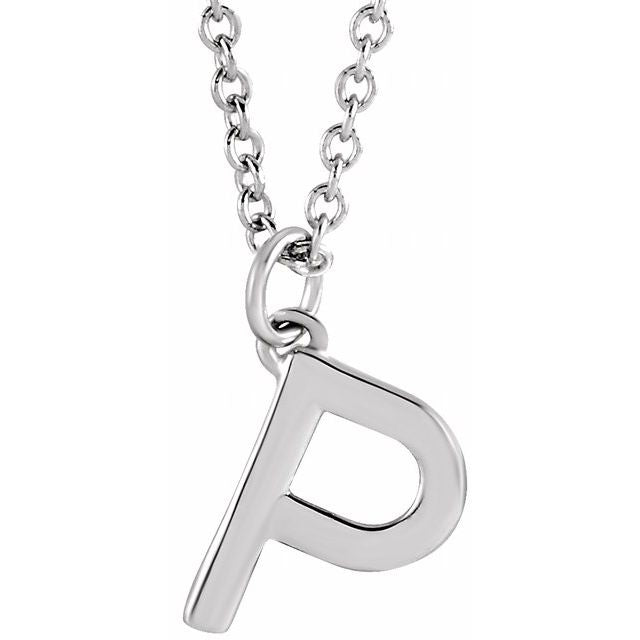 14K Initial Dangle 18" Necklace