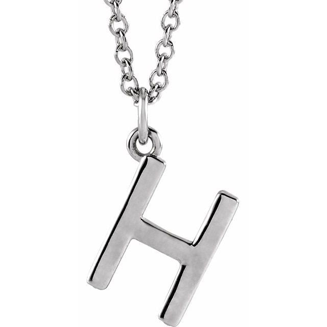 14K Initial Dangle 18" Necklace