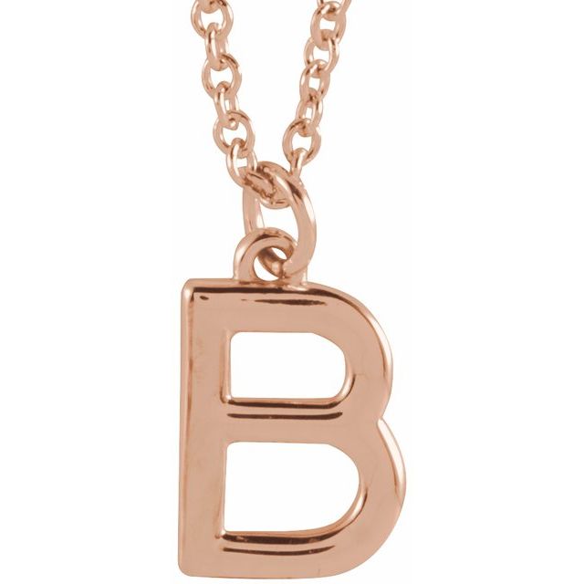 14K Initial Dangle 18" Necklace