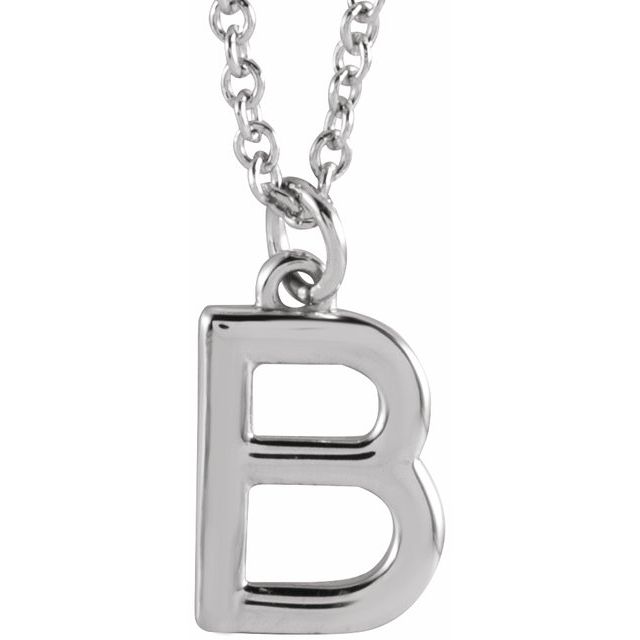 14K Initial Dangle 18" Necklace