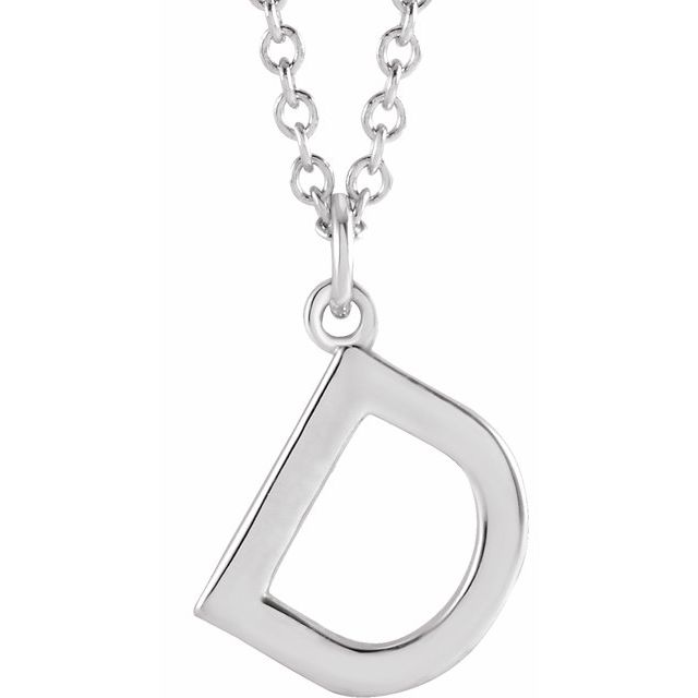 14K Initial Dangle 18" Necklace