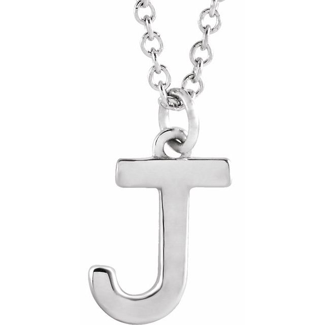 14K Initial Dangle 18" Necklace