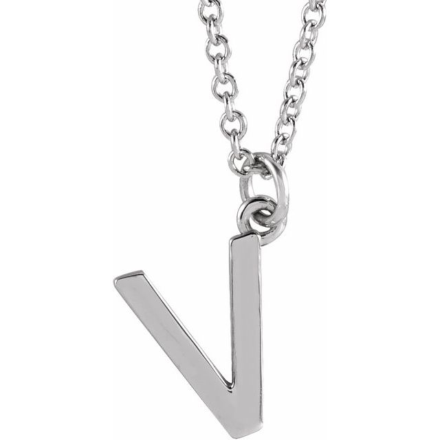 14K Initial Dangle 18" Necklace