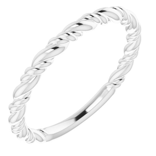 14K Stackable Rope Ring