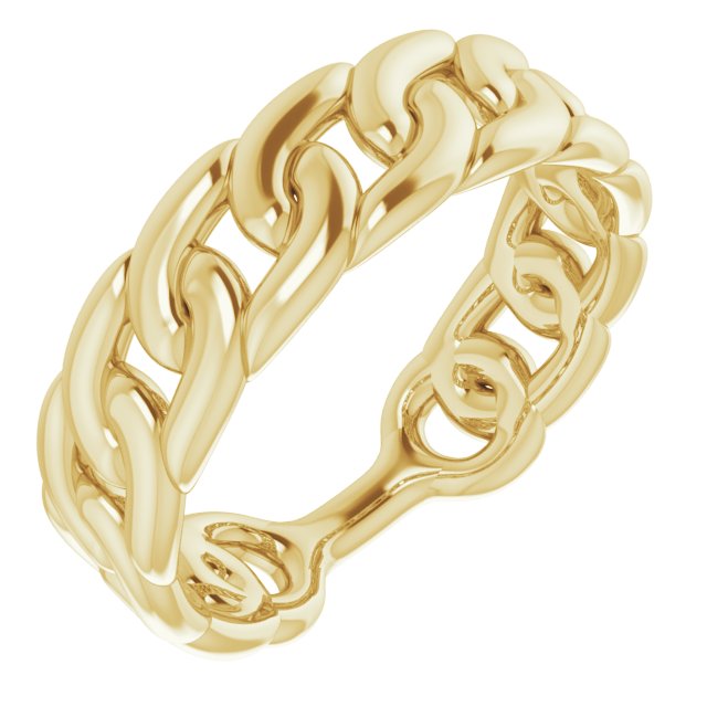 14K Stackable Chain Link Ring