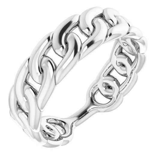 14K Stackable Chain Link Ring