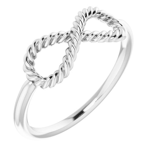 14K Infinity-Inspired Rope Ring