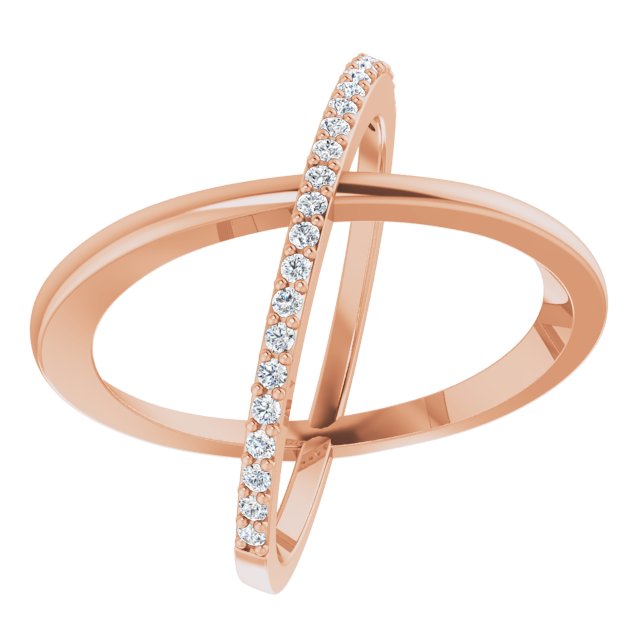 Infinite Embrace – Diamond Criss-Cross Ring