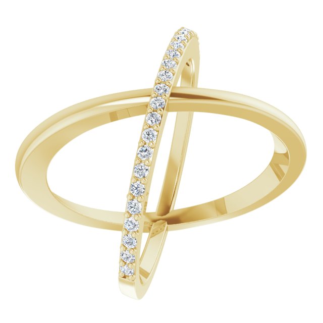 Infinite Embrace – Diamond Criss-Cross Ring