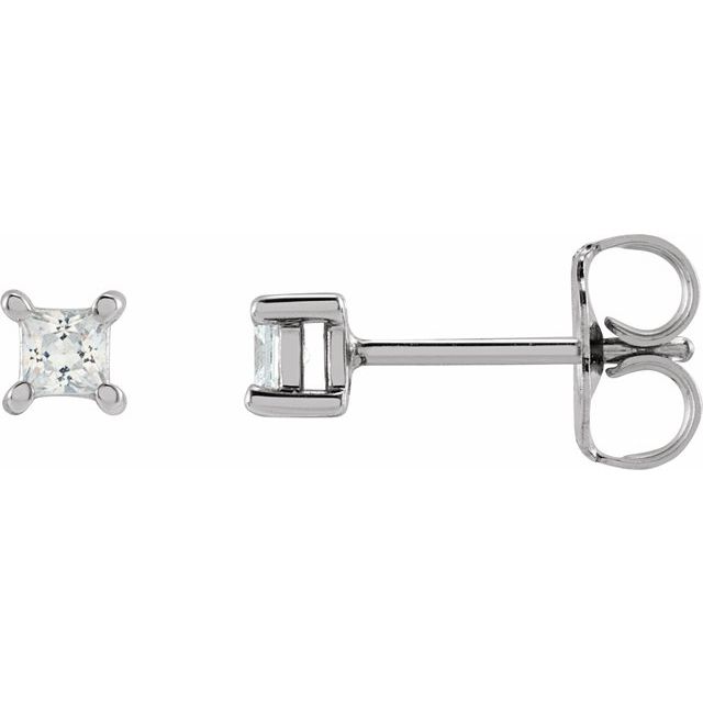 Modern Brilliance –2.5mm Square Lab-Grown Diamond Earrings