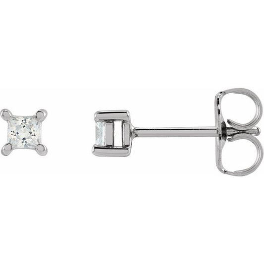 Modern Brilliance –2.5mm Square Lab-Grown Diamond Earrings