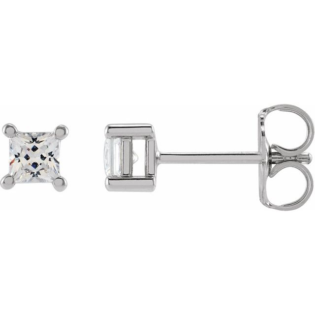 Modern Brilliance –2.5mm Square Lab-Grown Diamond Earrings