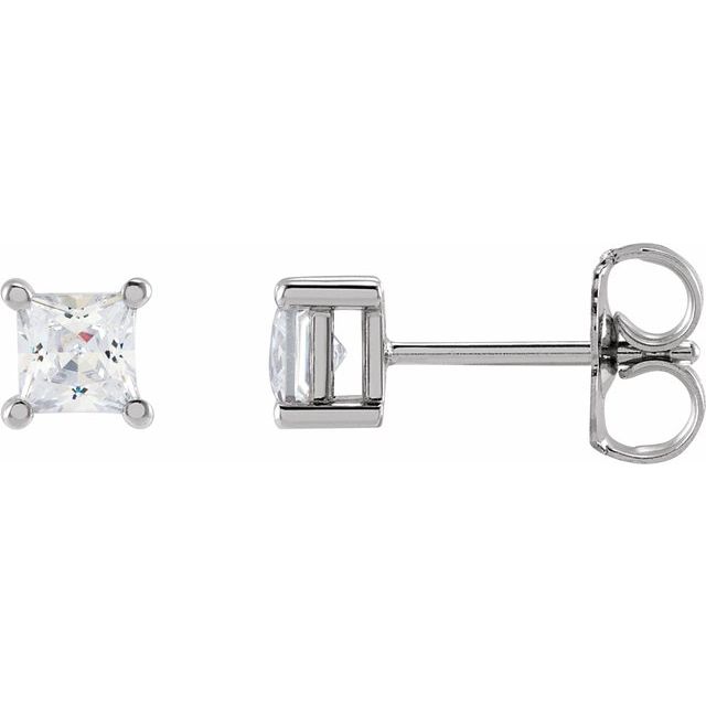 Modern Brilliance –2.5mm Square Lab-Grown Diamond Earrings